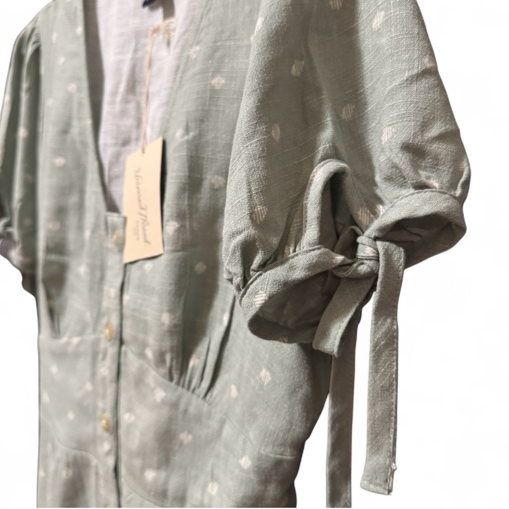 Universal Thread Olive Midi Dress with Button Detail - Picture 3 of 4